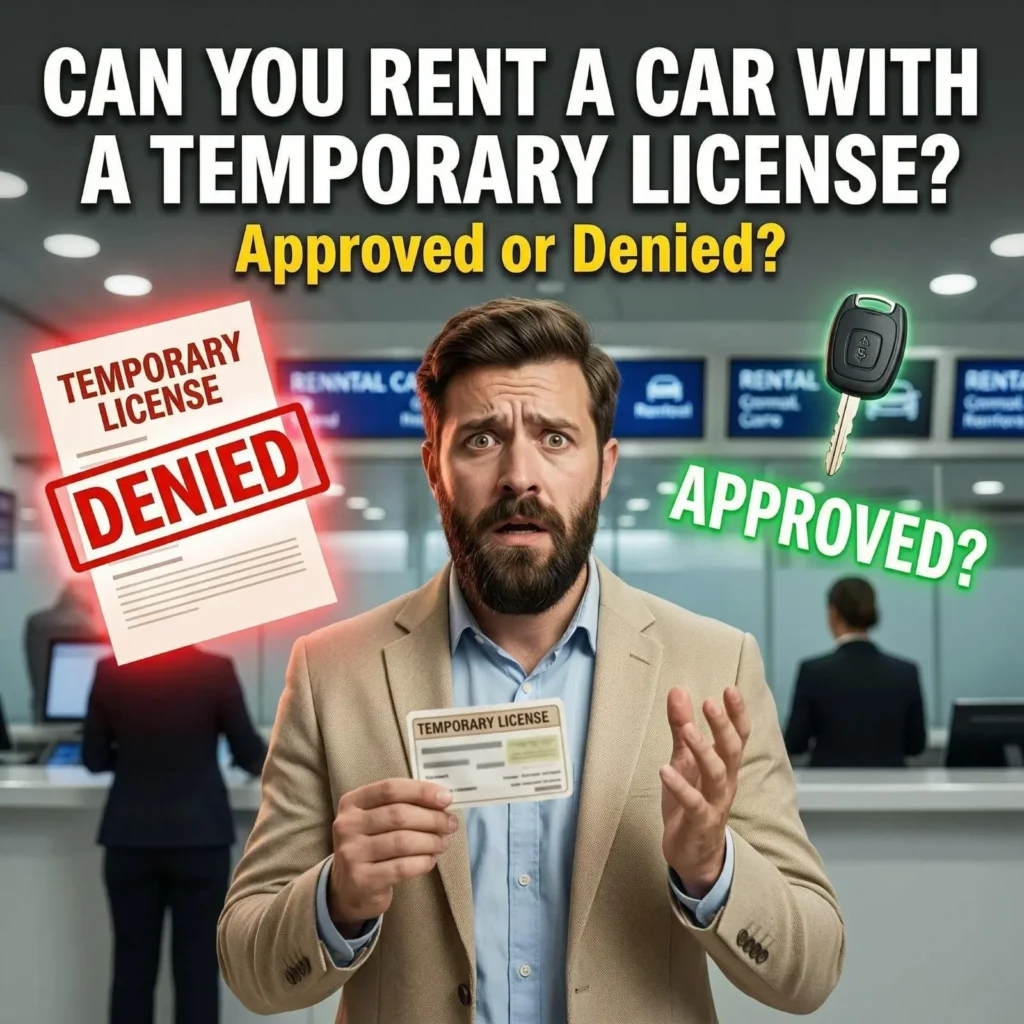 Can you rent a car with a temporary paper license