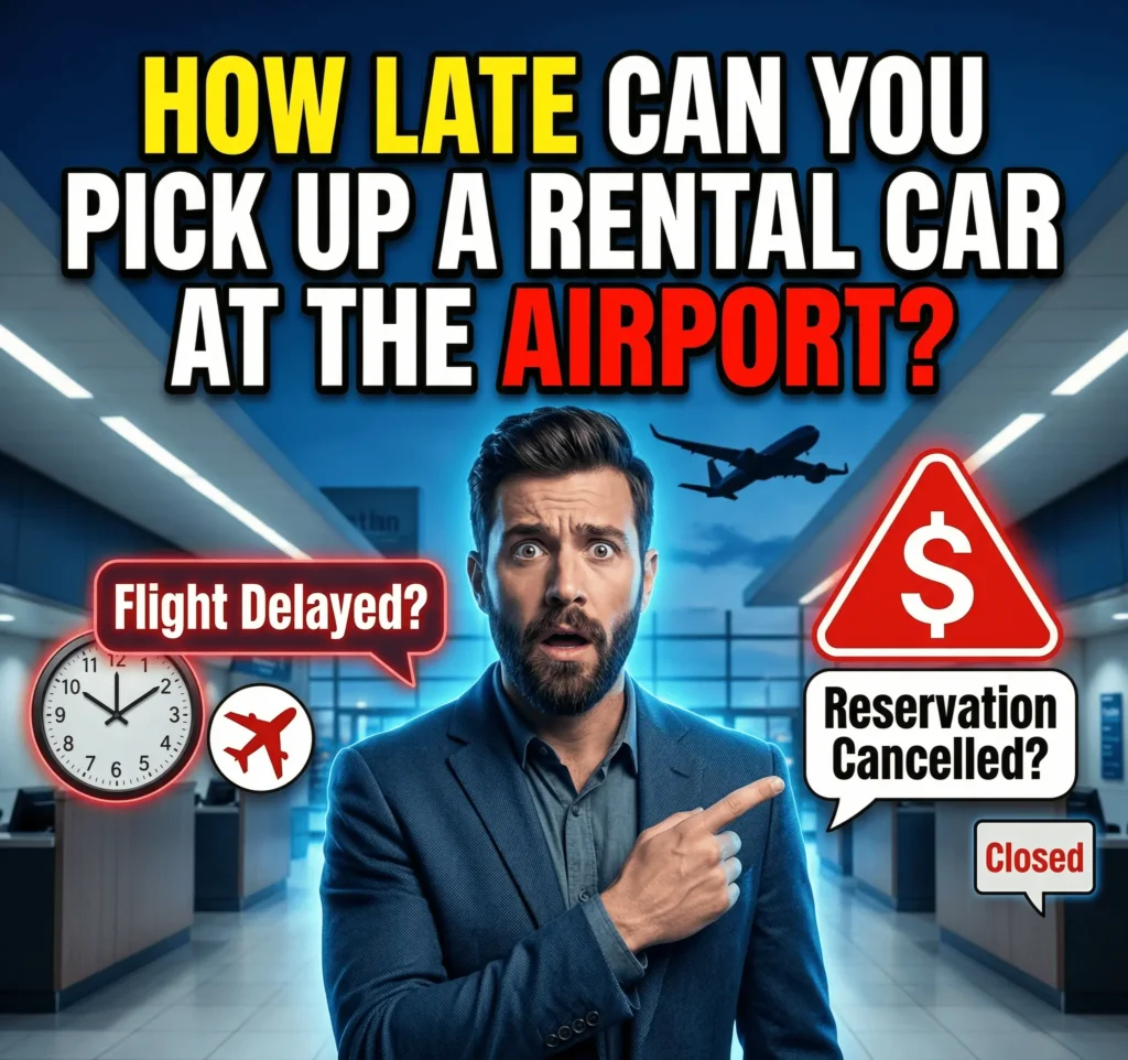 What happens if you are late for rental car pick up