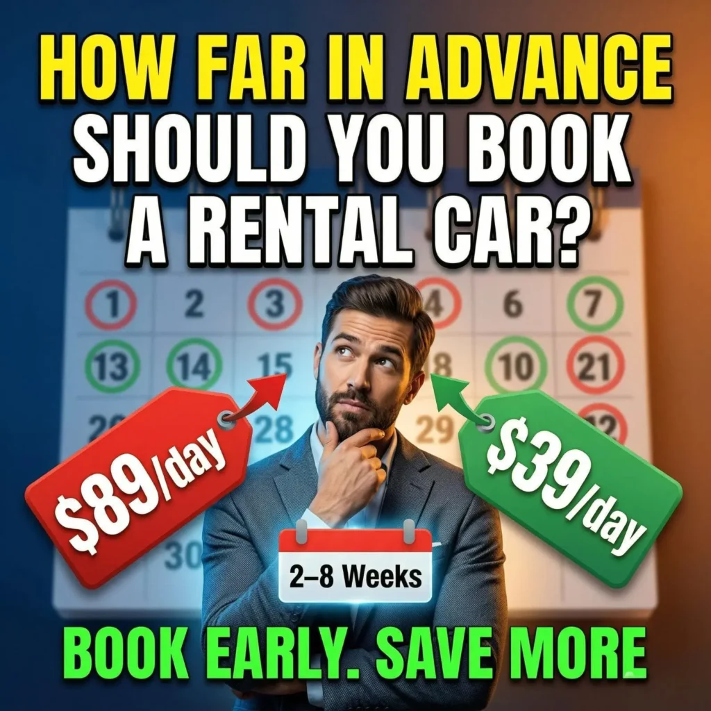 How far in advance should you book a rental car for the best price
